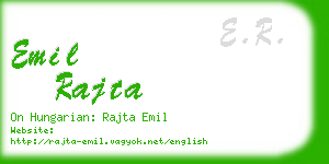 emil rajta business card